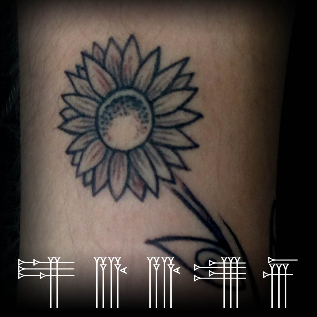 Girasol en antebrazo – ROOTS TATTOO GRANADA